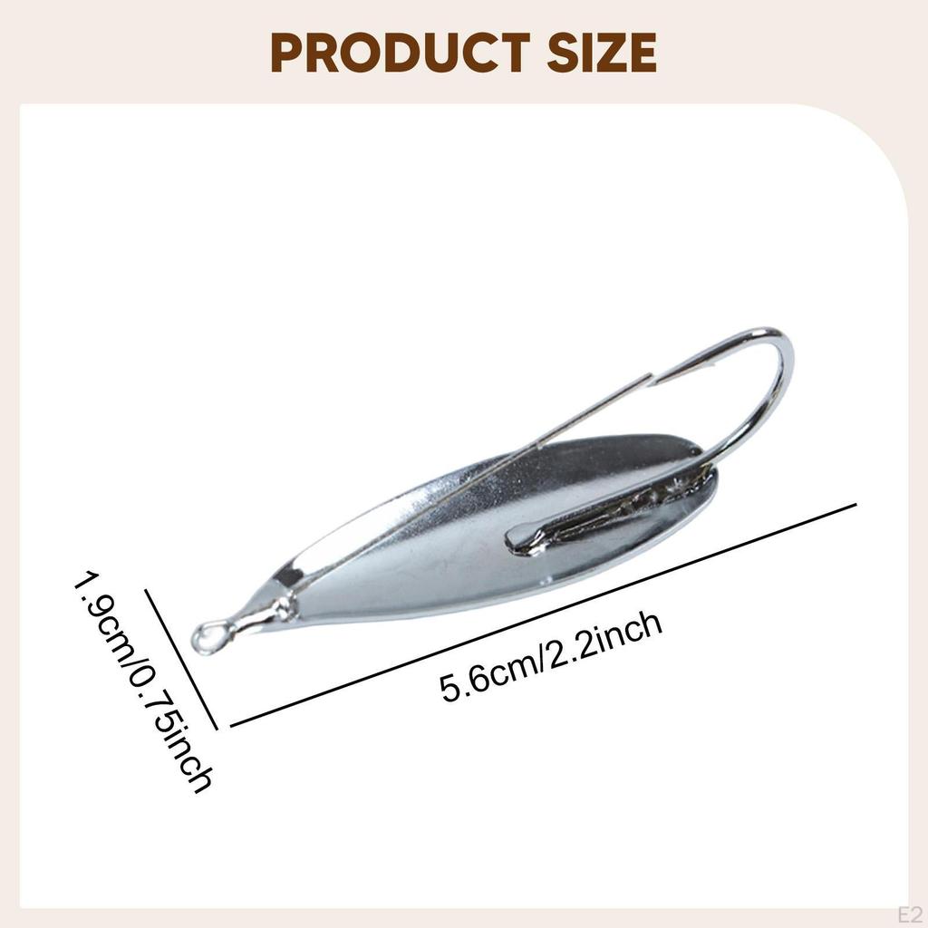 Fishing Spoon Lure Copper Hard Sturdy Weedless for Jigging Drifting, Trolling, Saltwater