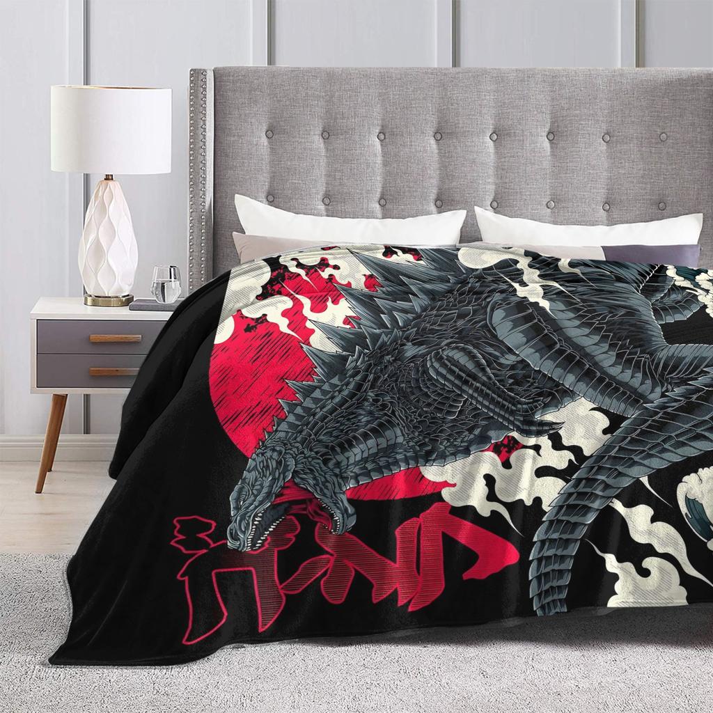 Movie Minus One Vintage Blankets Godzillaed Fleece Throw Blankets Summer Air Conditioning Portable Lightweight Bedspreads,