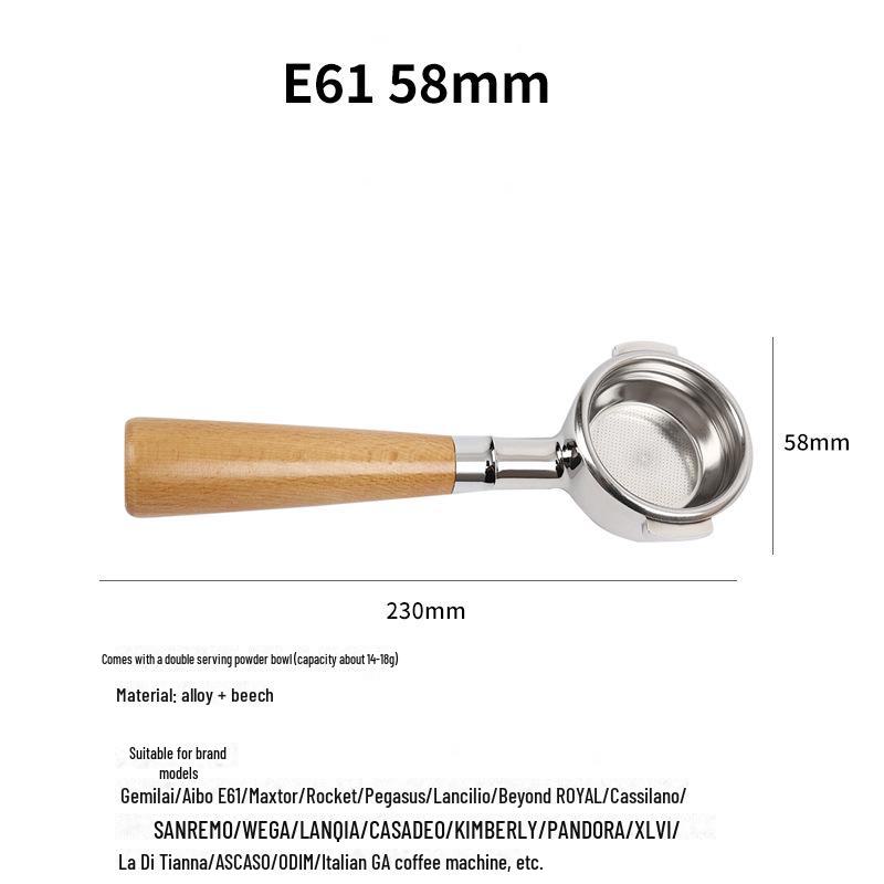 

E61 58 мм бездонная ручка портафильтра для Maxtor, Gemilai, Aibo - аксессуар из нержавеющей стали