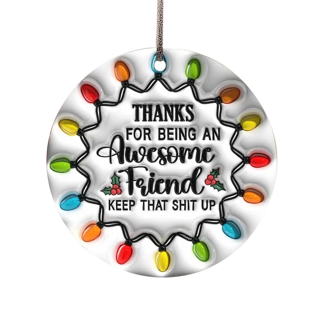 Friendship Lasting Pendant, Christmas Charm, Acrylic Pendant 2D