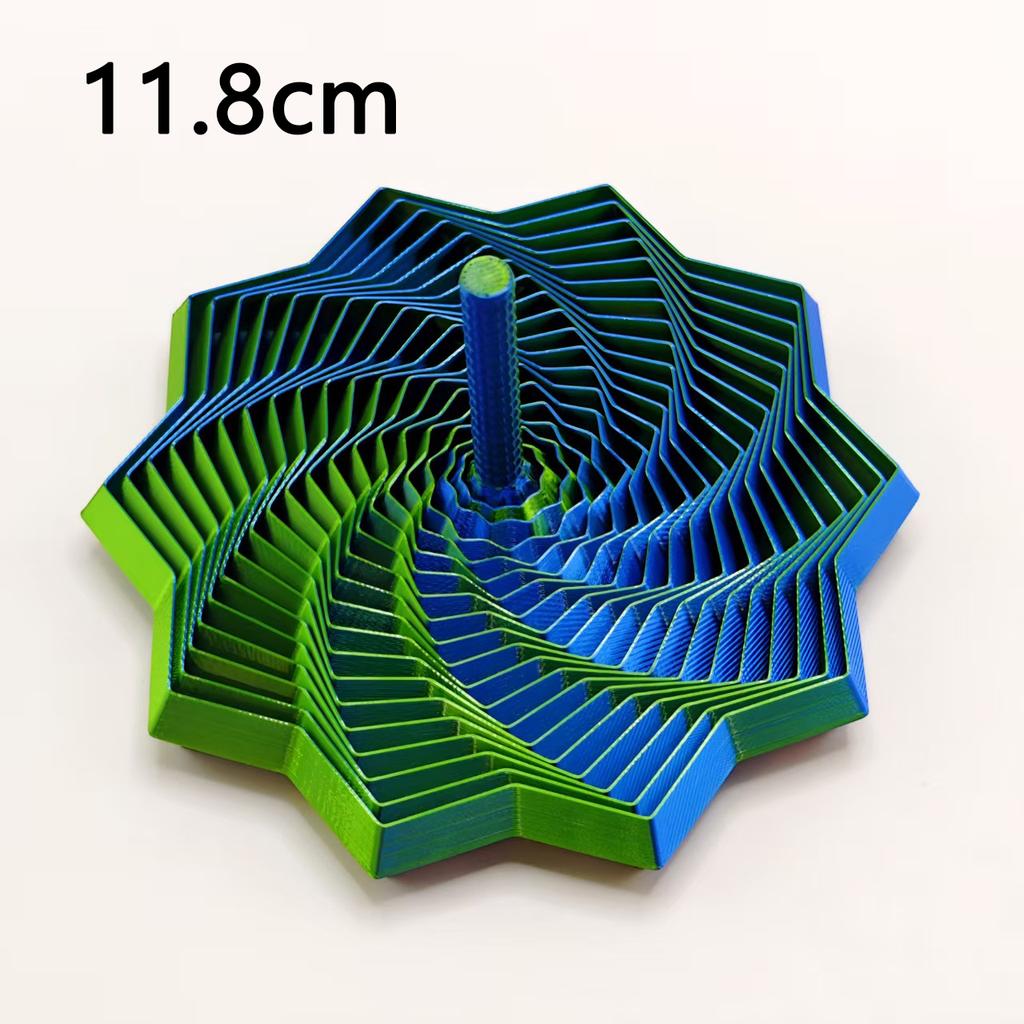 3D-Druck Erweiterte Sensorische Fidget Stern Modell Visuelle Illusion Sechseck Wirbelnde Spirale Ornamente Stressabbau Brettspiel