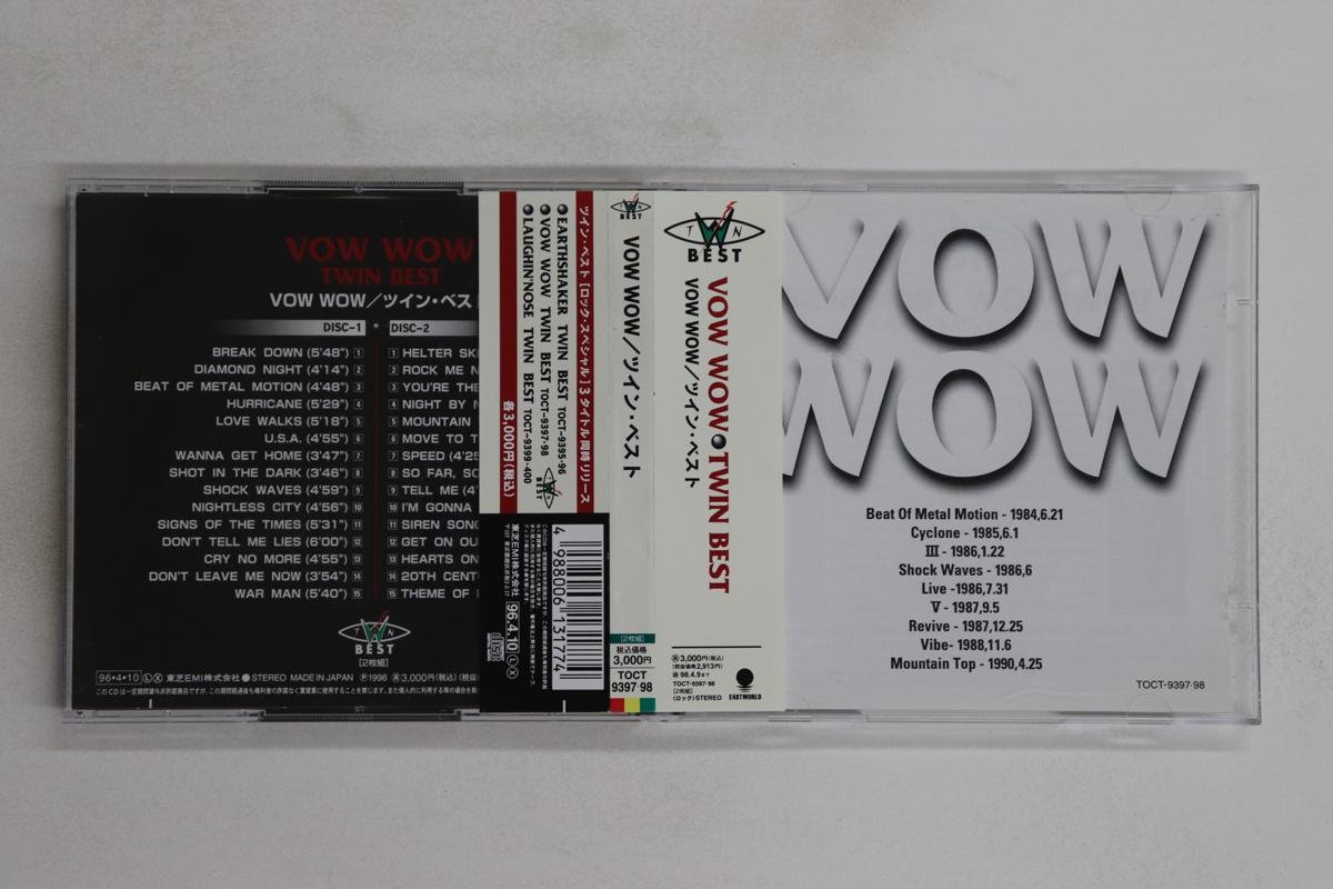 

CD VOW WOW - Twin Best TOCT93978 EASTWORLD 1996 Japan Obi Japanese Pop/Rock Used