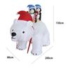 6.56FT Giant Christmas Inflatable Toys Bear Penguins Penguins Yard Party Decoration Home Ornament Holiday Supplies LED Lights