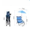 Portable Foldable Storable Beach Camping Chair With Sun Umbrella New Metal Fabric Reclining Seat Ideal For Outdoor Fishing Rest