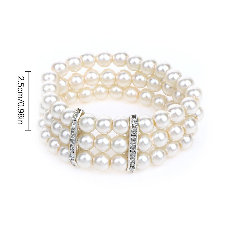 Elastic Multi-layer Bead Bracelet, Women's Exclusive Jewelry, Exquisite and Textured Daily Commuting Bracelet Item.