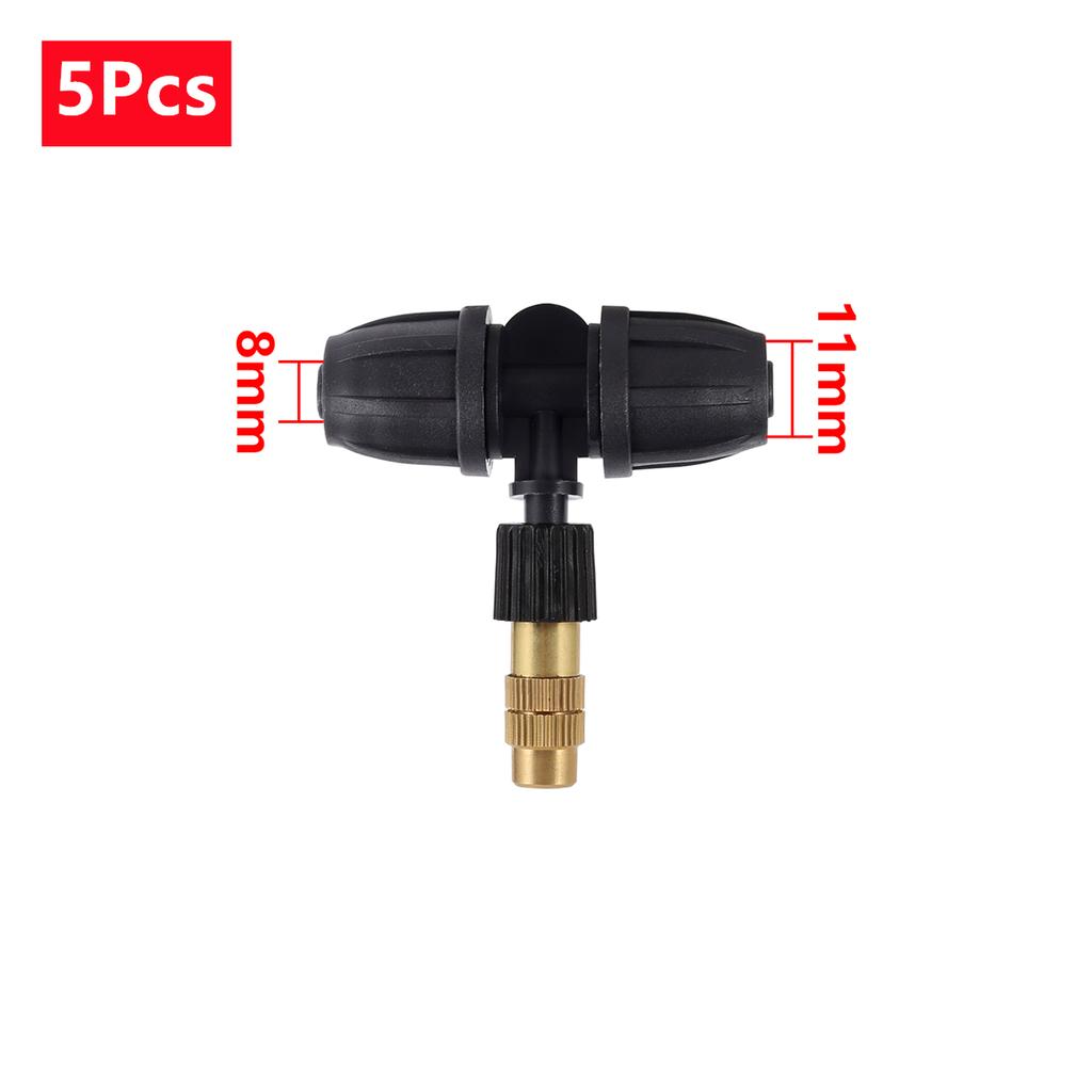 5/50Pcs 6mm Brass Mist Nozzle Kits 4/7mm 8/11mm Hose Garden Lawn Micro Irrigation Atomaiztion Cooling Dust Removal Sprayer Heads