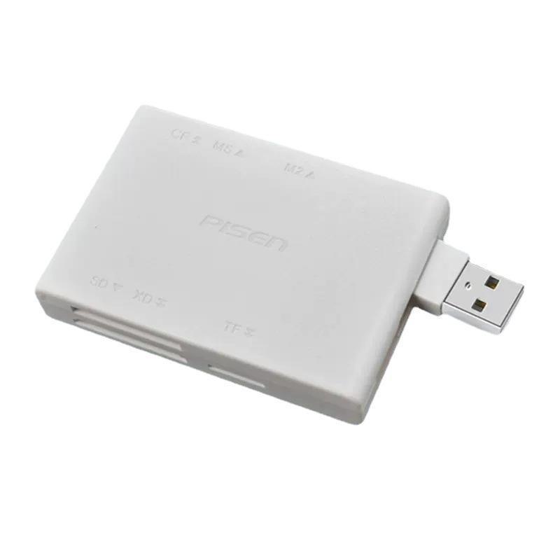 PISEN Hochgeschwindigkeits-USB-Multifunktions-Kartenleser: Unterstützt MicroSD-, TF-, SD- und CF-Speicherkarten