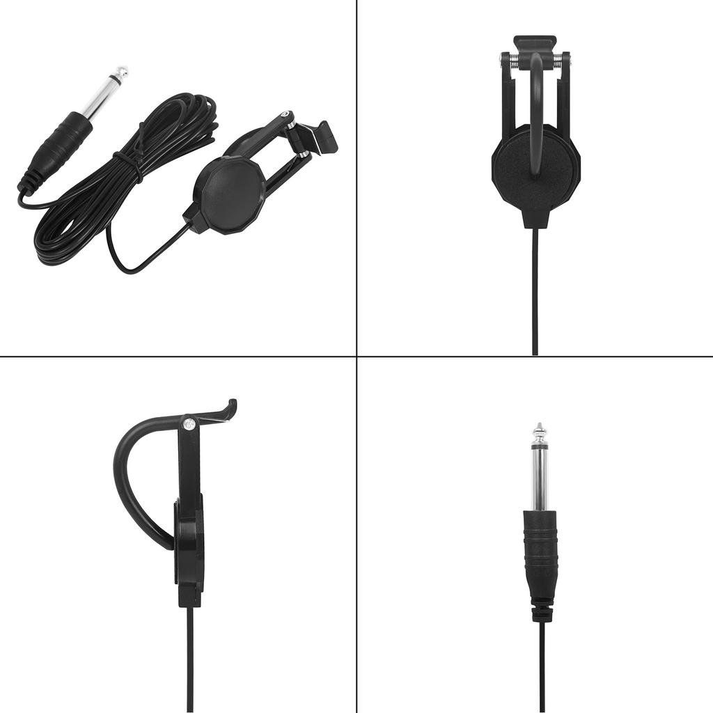 Violin Pickup 2.8m 6.35mm Diameter Audio Jack Clip On Microphone Piezo Violin Guitar Pickups for Acoustic Guitar Violin