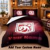 Ipswich Town Pattern Bedding 3Pcs Set Custom Name, Bed Sheet And Pillowcases For Home Bedroom