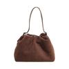 Frosted fashion niche retro suede shoulder bag women's bag large capacity autumn and winter handbag commuter armpit bag
