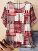 Summer Fashion Women's 3D Printed T-Shirt Short Sleeve O-Neck Denim-Like Graphics Print Tops Casual Streetwear Women's Clothing