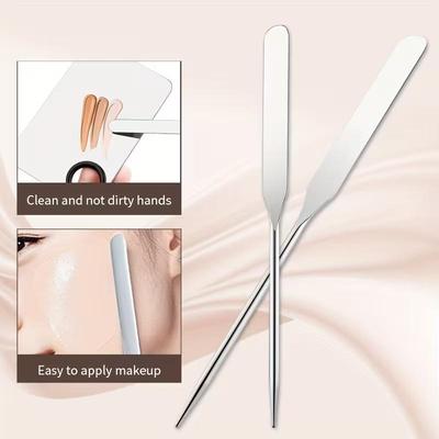 Acryl Make-up Palette mit Spatel Werkzeug Foundation Pinsel Make-up Kunst Werkzeug zum Mischen von Foundation Maniküre Lidschatten Make-up