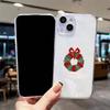 Art Christmas Luxury Transparent Phone Case For IPhone 17 16 15 Pro Max 14 13 12 11
