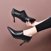 2025 New Single Shoes Women's Block Heel Soft Sole Versatile Spring and Autumn New Deep Mouth High Heels