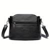 Mini Black Leather Crossbody Bag for Women Classic Quilted Small Shoulder Bag  Lightweight & Versatile Travel Bag