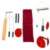 7Pcs Piano Tuning Tools Set Convenient Temperament Strip Tuner Wrench for Music Professionals