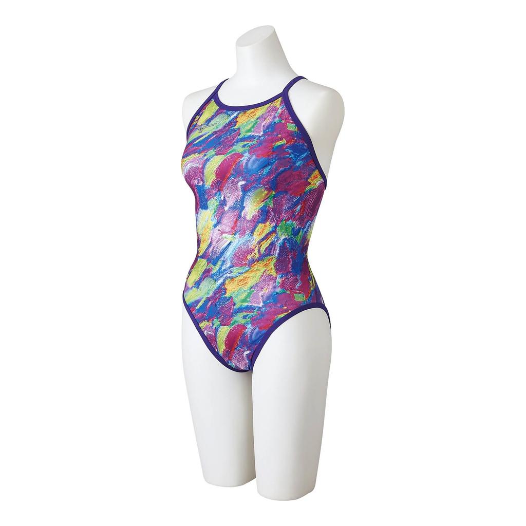 Mizuno Medium Ri for Competitive and Training Swimwear Women's Exersuit, Cut, Collection, Violet, N2MAA767,