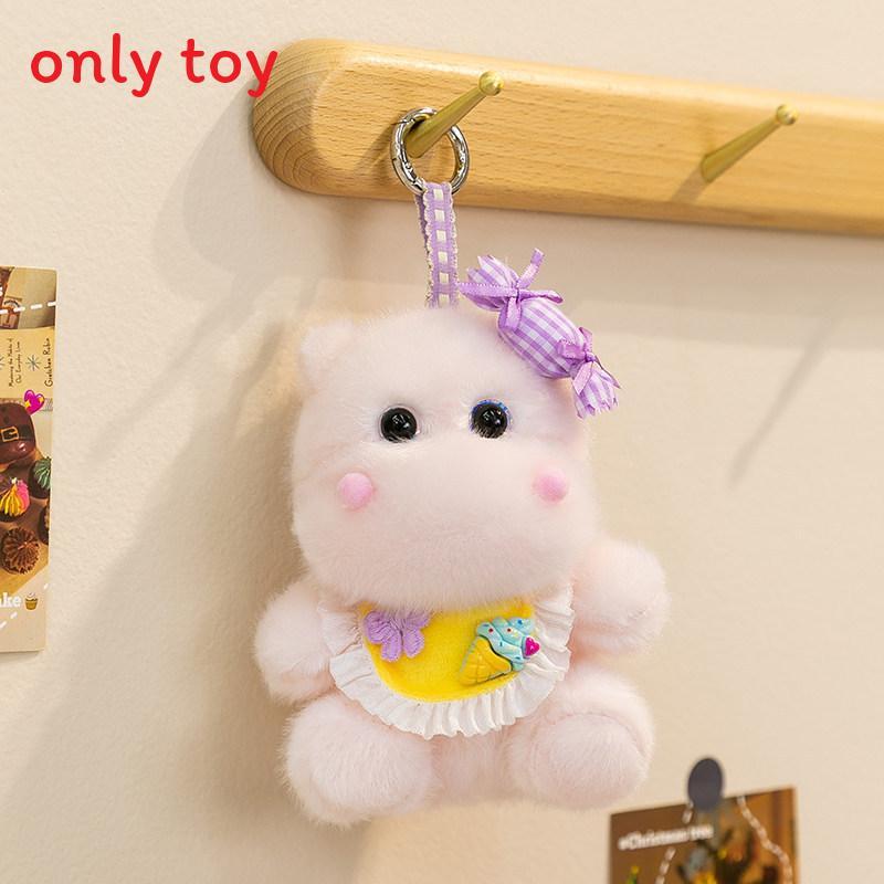 Plush Hippo Backpack Charm With Pp Cotton Filling For Girls And Kids