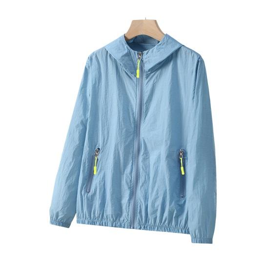 Sun Protection Jacket Waterproof Quick Dry Windbreaker Hooded Fishing Hunting Clothes Lightweight Full Zipper Side Pockets Spring Autumn Jacket for