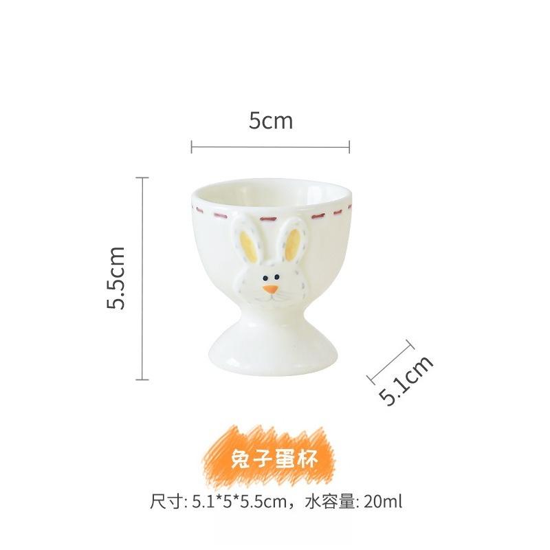 

Cute Cartoon Ceramic Tableware Set Kitchen Utensils Combo with Embossed Western Plates Dripping Design