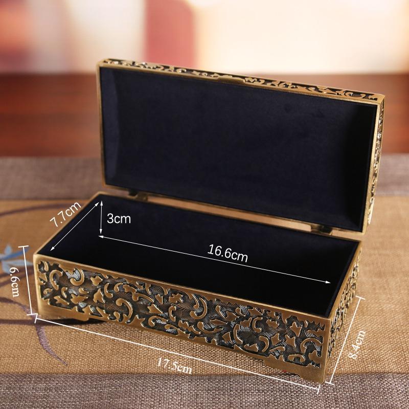 Retro Jewelry Storage Box Exquisite Necklace Display Case Rings Eardrop Organizer Boxes Room Desktop Jewellery Displays Cases