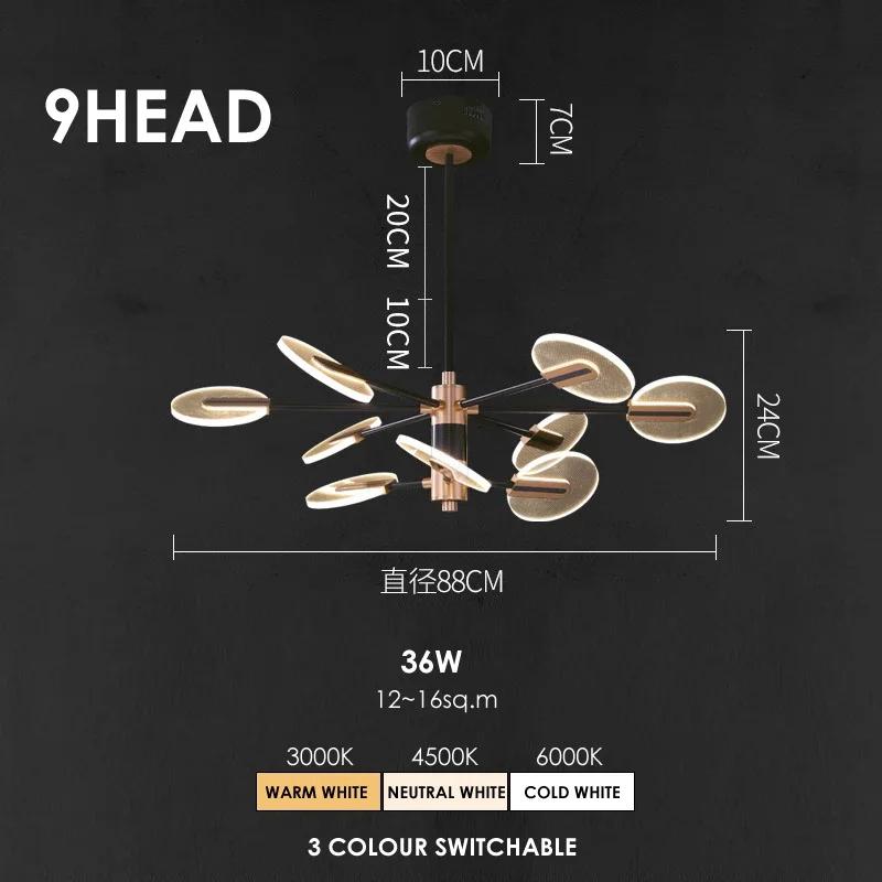 Creative LED Chandeliers Lighting Dining Room Pendant Lamp Interior Decor Rotatable Hanging Lamp For Living Room Bedroom Bar