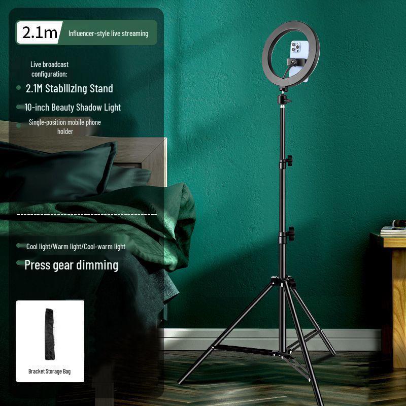 22-inch Mobile Phone Stand with Fill Light for Live Streaming & Photography