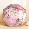 1pc Princess Flowers Automatic Folding Umbrella, Heavy Duty 8 Rib Iron Frame,  Suitable for Travel, Daily Use, Birthday, Decor Gift M0104039