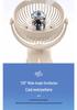 6-Inch USB Rechargeable Mini Fan with Night Light for Desktop, Office, Dorm
