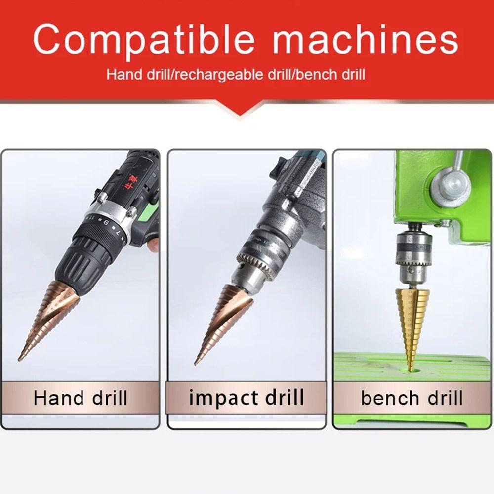 Multiple Hole Drill Perforator M35 5% Cobalt Stepped Drill Bits Stainless Steel Metal