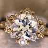 Victoria, Engagement Zircon Ring, Micro-Set Round Zircon Ring.