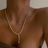 Ins Wind Internet Celebrity Blogger Simple Rhinestone Necklace, Light Luxury Sexy Fashion Necklace