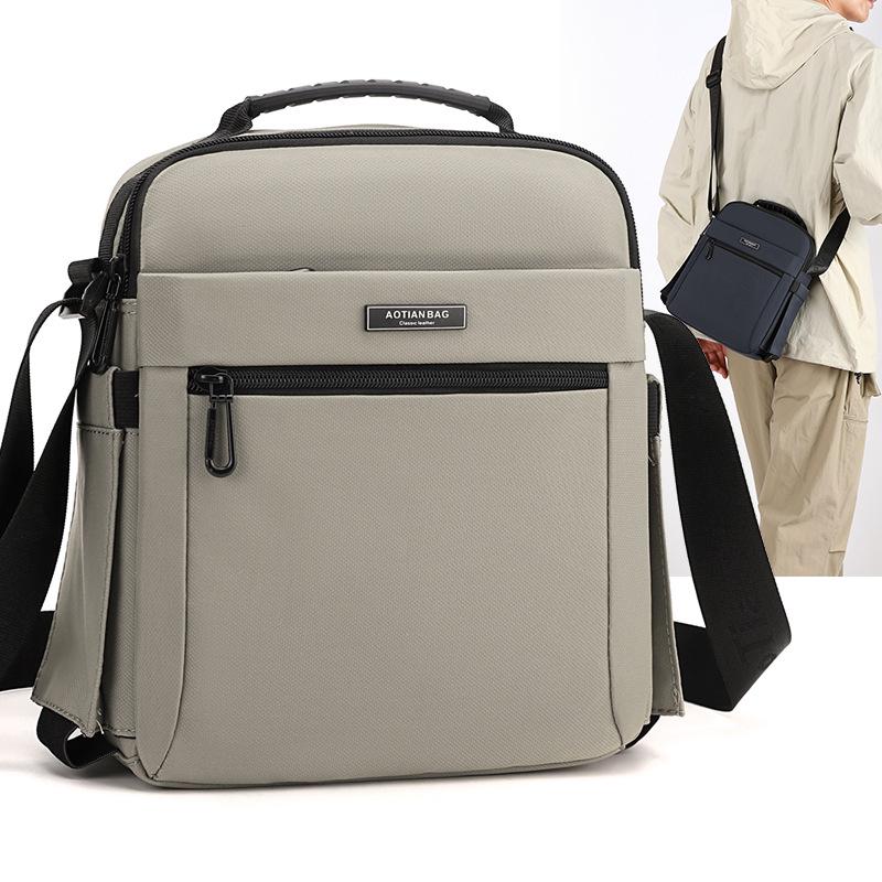 Men's Vertical Handbag - 2025 Autumn Business Casual Crossbody Bag, Lightweight & Simple Oxford Cloth Design
