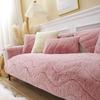 Cuscino per Divano Nordic Spesso Peluche Lungo Soggiorno Antiscivolo Antipolvere Copridivano Moda Tinta Unita Inverno Caldo Tappetino per Seduta