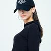 ATTENTIONROW FOR WOMEN 22FW01WY01 Big Flower Logo Embroidered Ball Cap (Black)