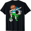 Dabbing Soccer Boy Uzbekistan Lovers Jersey Uzbekistani Flag T-Shirt(2)