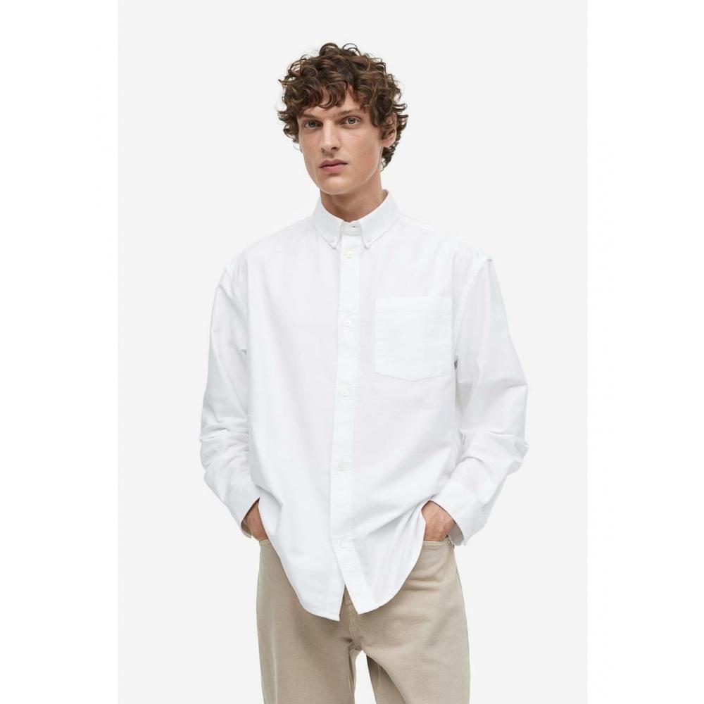 

Рубашка Oxford свободного кроя HM белая 1036739002 XXLEUR XXLS