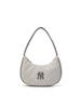 Mlb Classic Monogram Jacquard Hobo Bag Ny (L.Charcoal Grey)