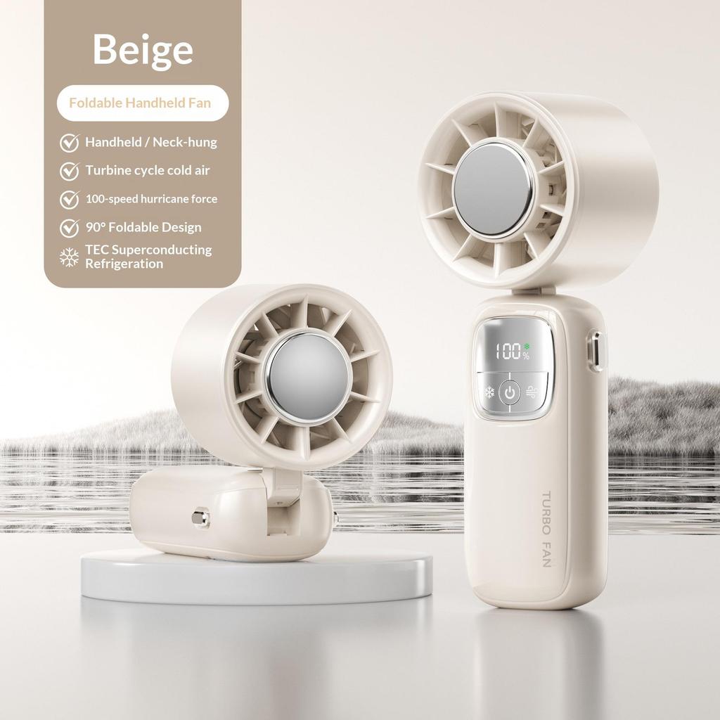 Semiconductor Cooling High Speed Handheld Fan Usb Mini Portable Charging Folding Violent Small Fan