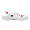 White Printed EVA Clogs for Women Men Flexible Lightweight Slip On Casual Shoes Soft Sole Summer Sandals Daily Comfort Wear