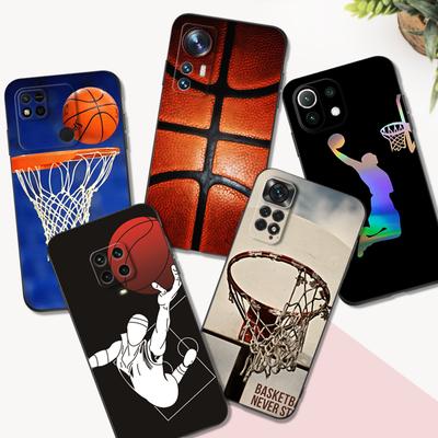 Schwarze TPU-Hülle für Xiaomi mi 12 lite pro S X 11lite NE 11i 11T Pro Redmi 10 10A 10C 4G 5G Basketball