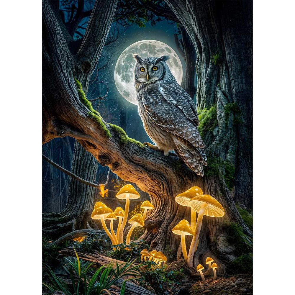 Fantasy Forest Castle Dark Academy Magic Witch Canvas Diamond Painting Wall Art Picture Living Room Home Decor
