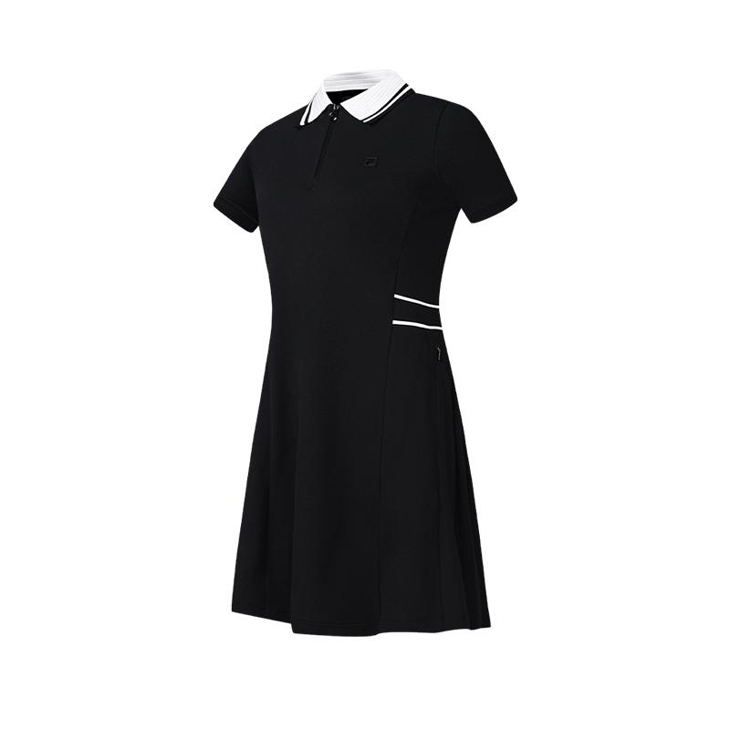 FILA Golf Series Skin-Friendly Casual Simple Short Sleeve Dress Women dresses A11W635308FBK
