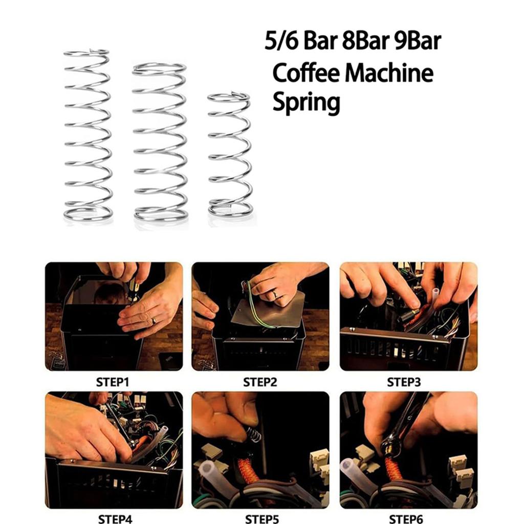 3 Pieces Machine Spring Kit Conicals Springs Coffee Machine Springs Spring Modification Set Metal Material for Coffee