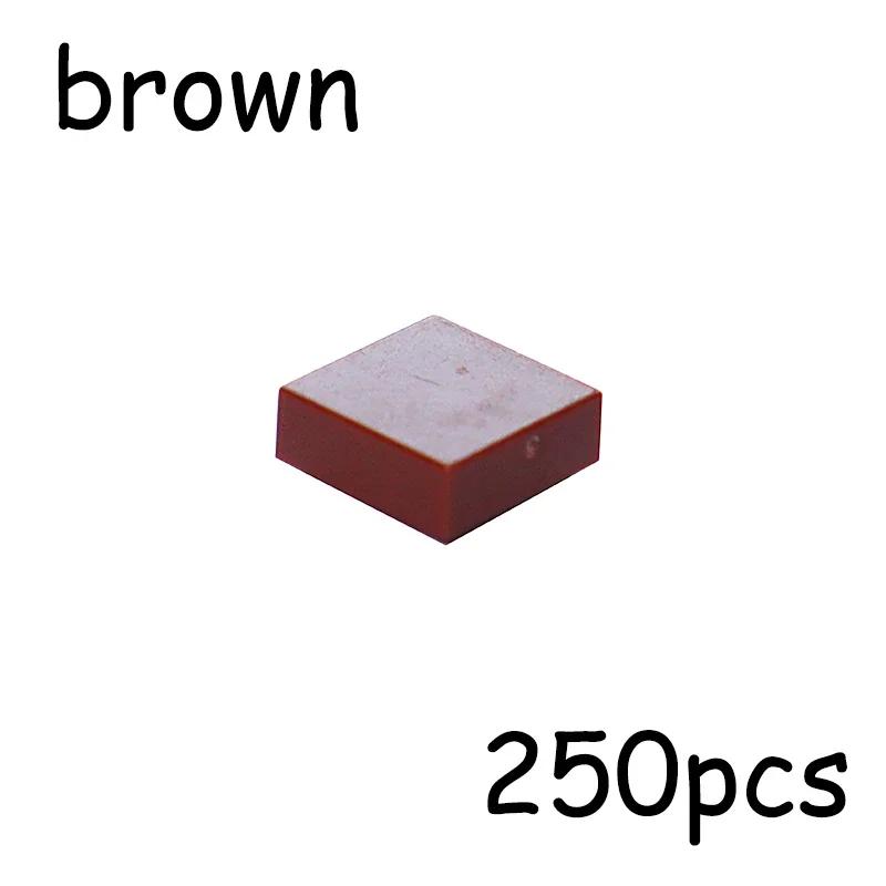 

250PCS 3070 1x1 Bricks Flat Tile MOC Assemble Particles Smooth 1*1 Building Blocks DIY Educational Creative Parts Toy for Kids коричневий