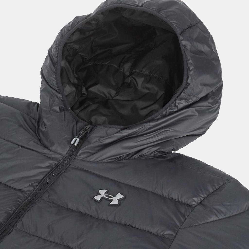 Under Armour Echo Comfortabele Capuchon Lange Mouw Rits Warme Waterdichte Jas Heren Jas Zwart 1385840-001