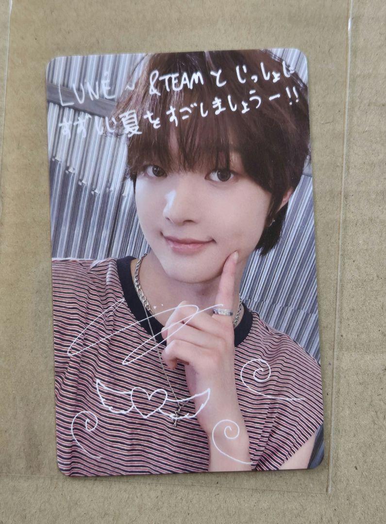 

[USED] &TEAM Seiran Rakidro 4th EJ Wiju Handwritten Trading Card Deco