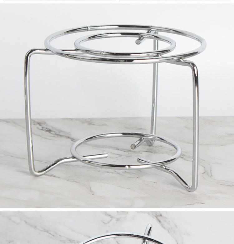 Round Metal Stove Rack for Moka Pot and Teapot With Alcohol or Gas Lamp Compatibility