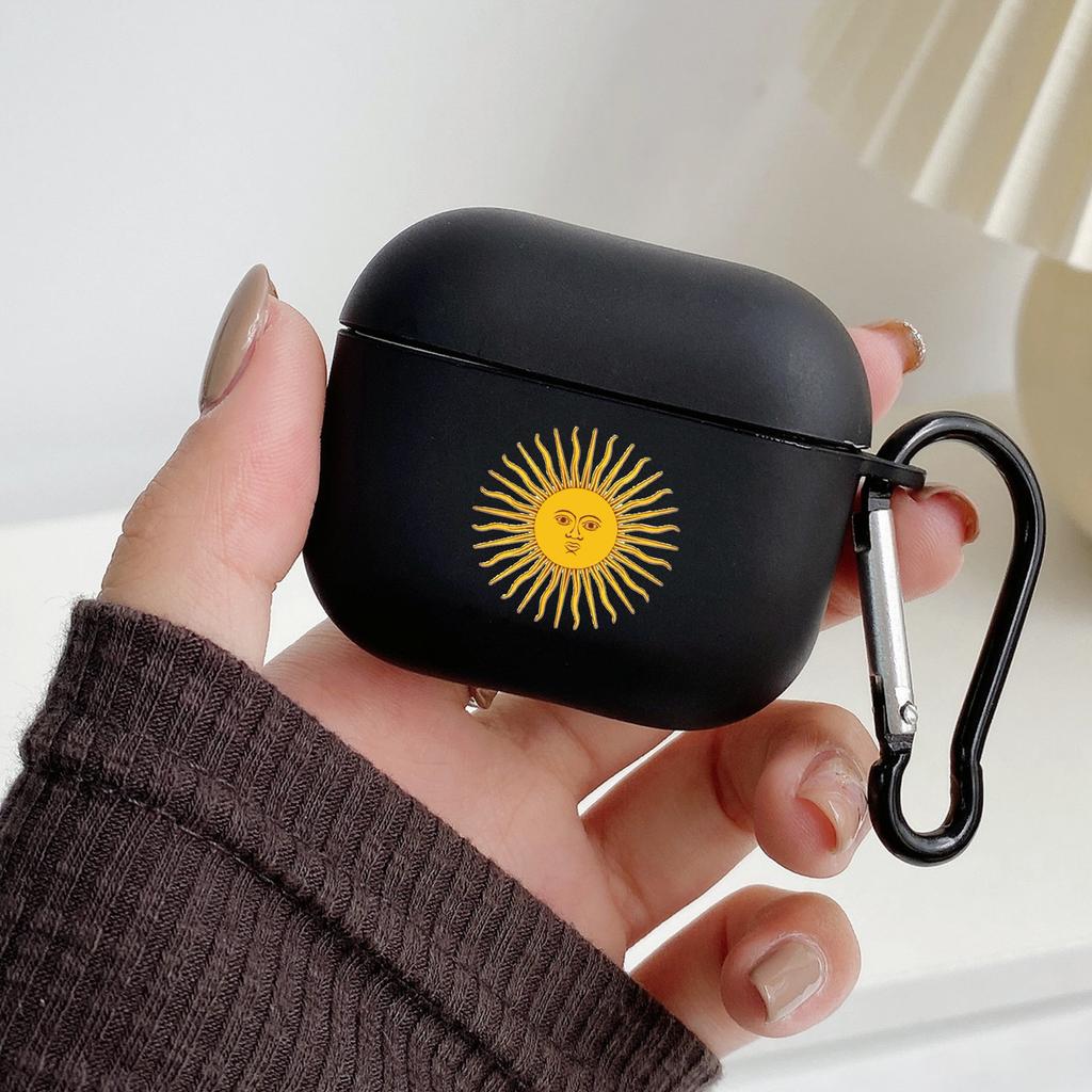 Argentinien Fahne Fußball 10 Mit Haken Für Airpod Pro 3 Pro2 Schwarze Schutzhülle Weiche Hülle für Apple Airpods 2 1 Kopfhörerhüllen
