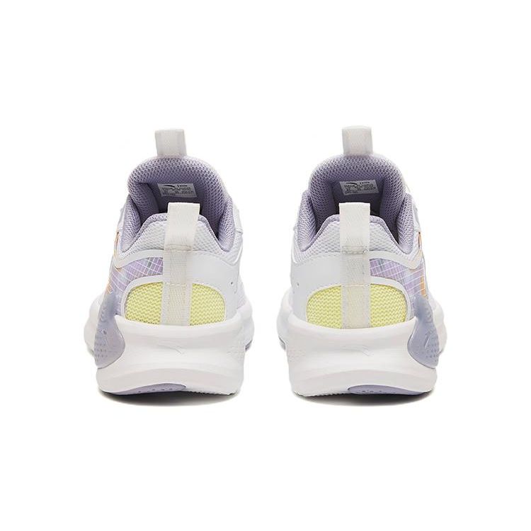 Anta Kids Lightweight Shock Absorbing Low Top Running Shoes Kids sneaker White Purple A322315530H-1
